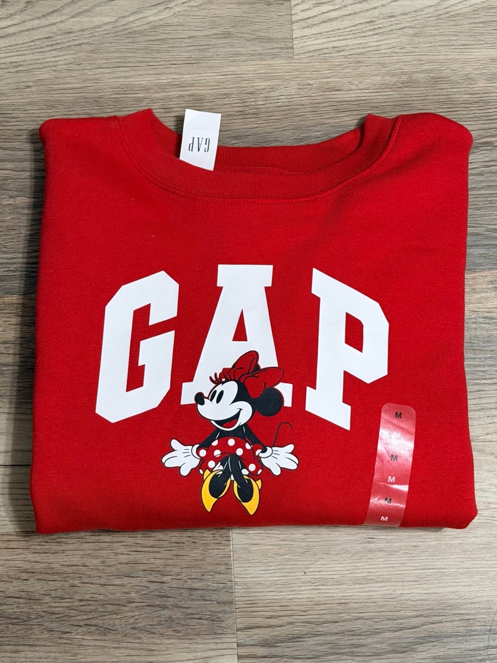 GAP Red Crewneck Sweatshirt with Minnie Mouse Graphic - Picture 6 of 7